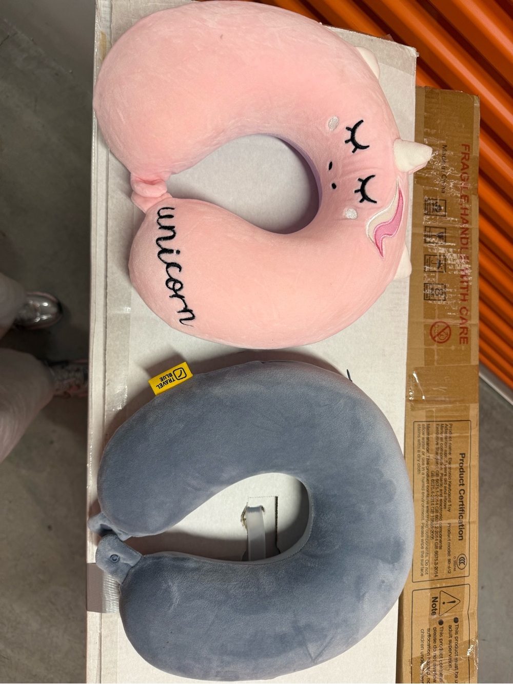Unicorn Pink Plush Neck Pillow for Kids
